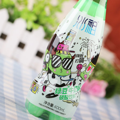 冰祖绿豆牛奶味碳酸饮料400mL