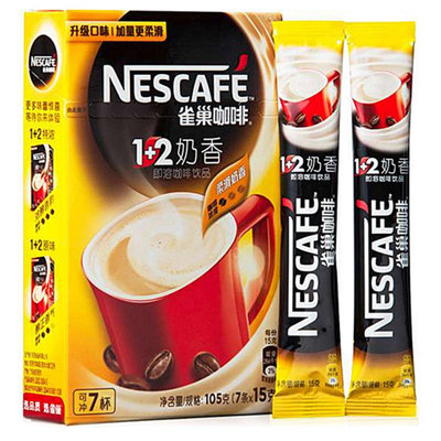【真快乐自营】雀巢咖啡1+2奶香7条装105g