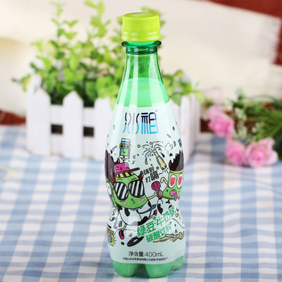 冰祖绿豆牛奶味碳酸饮料400mL