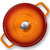 欧德罗荣耀系列24cm双耳带盖铸铁汤锅渐变橙T1030621第2张高清大图