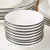 瓷时尚陶瓷餐具北欧简约风金箔玉器纯白黑线碗碟套装36头礼盒第2张高清大图