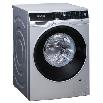 西门子(siemens) WM14U5680W 9公斤 变频滚筒洗衣机(银色) 全屏触控 流线型机身设计