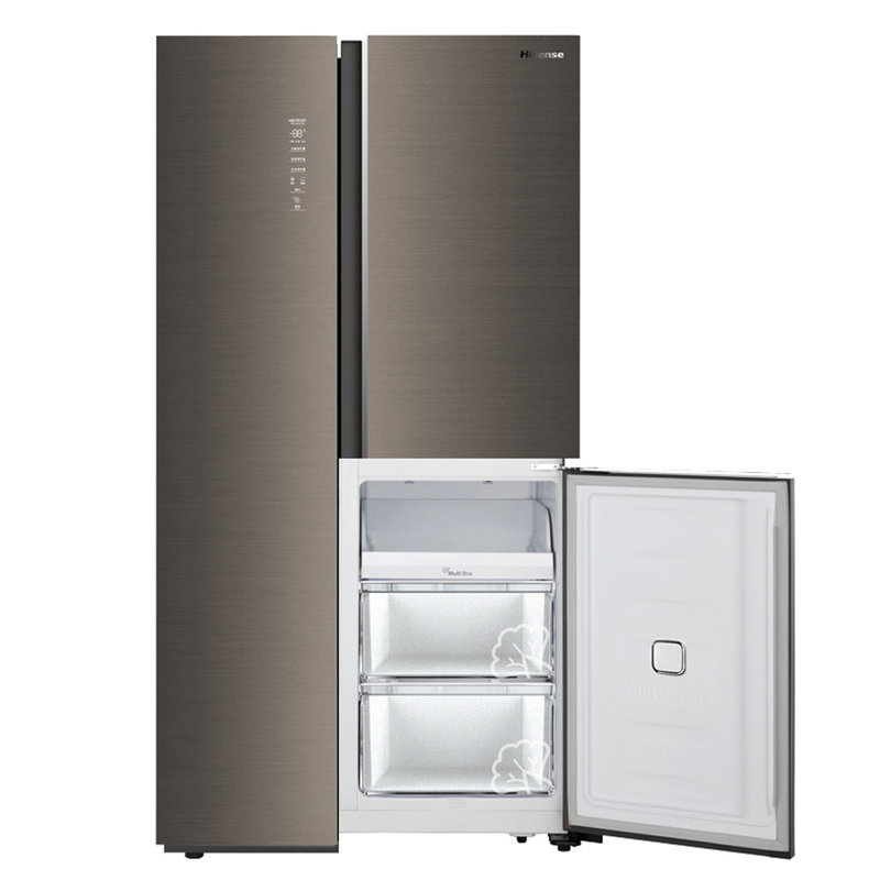 海信hisense502升多门冰箱铜离子净化杀菌保鲜bcd502wtdgvbp玄武釉