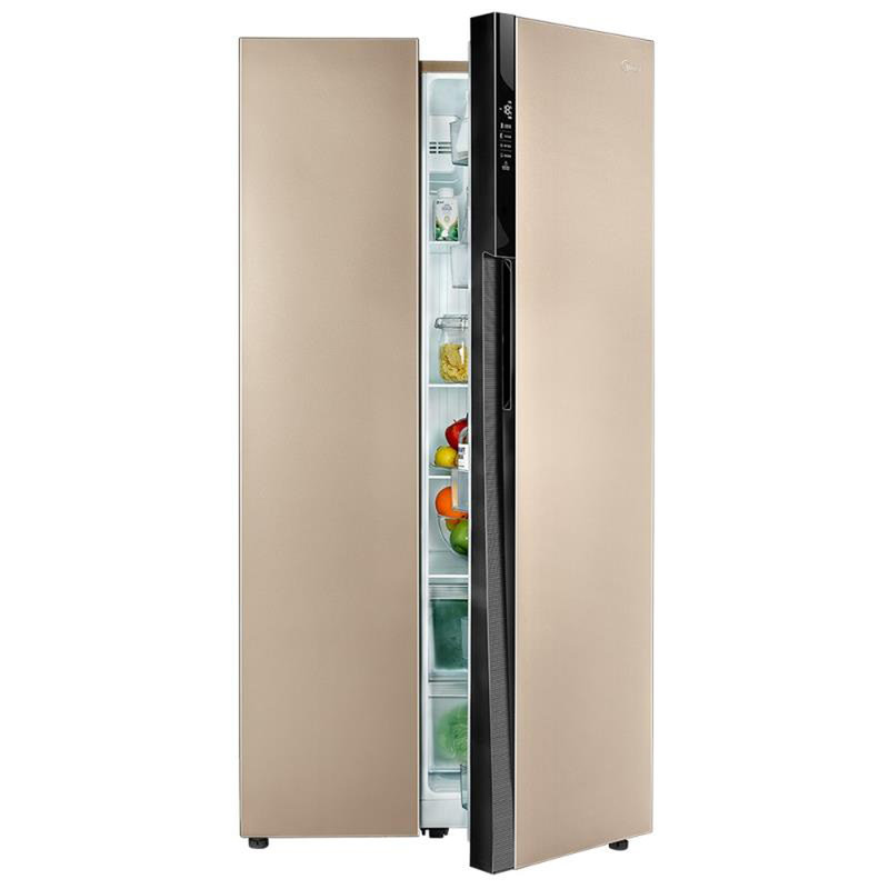 美的冰箱bcd-535wkpzm(e)芙蓉金 大容量 风冷无霜 wifi智能 双变频