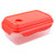 甜厨（TenCook） 940ml彩色系列抽真空保鲜盒 饭盒便当盒 微波炉冰箱可用 珊瑚橙+透明 无分隔 TCVSB01107第5张高清大图