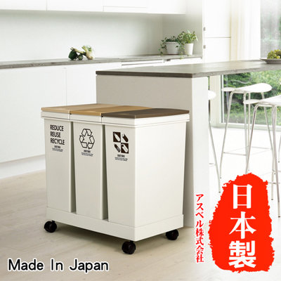 日本ASVEL阿司倍鹭00981418分类垃圾桶厨房客厅卫生间带盖家用垃圾筒箱大容量