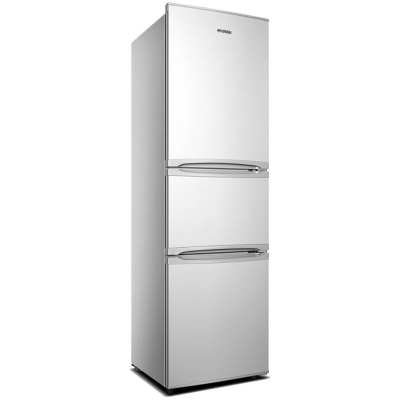 韩国现代hyundai215l升三门冰箱中门软冷冻小型家用租房宿舍节能bcd