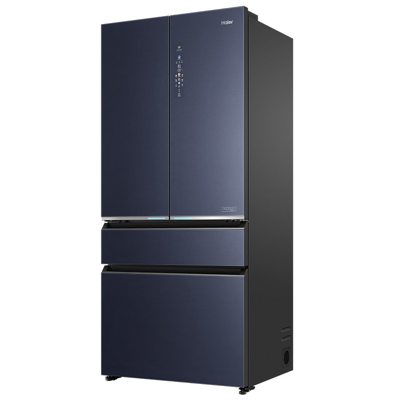 海尔冰箱bcd-606wghfd24btu1晶釉蓝斯卡帛