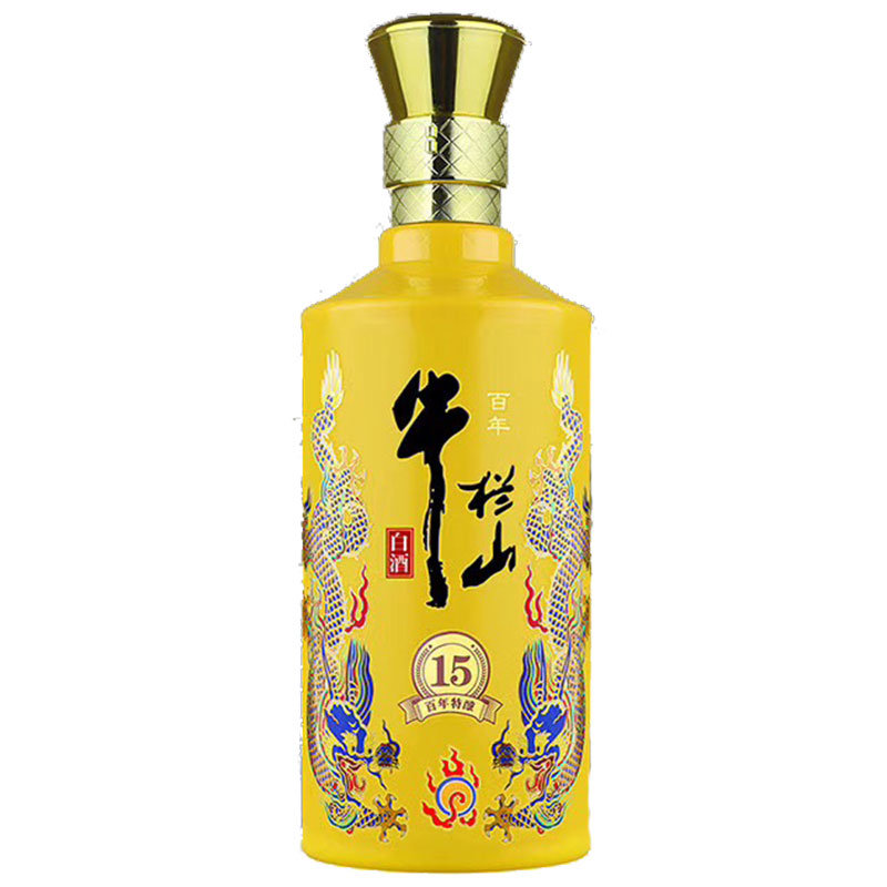 国美自营牛栏山52度百年特酿15年浓香型白酒500ml