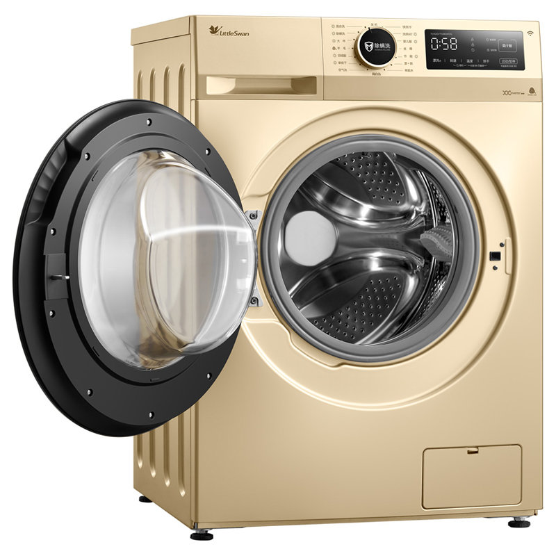 小天鹅(littleswan)洗衣机td100vt096wdg 10公斤滚筒洗干一体机 摩卡
