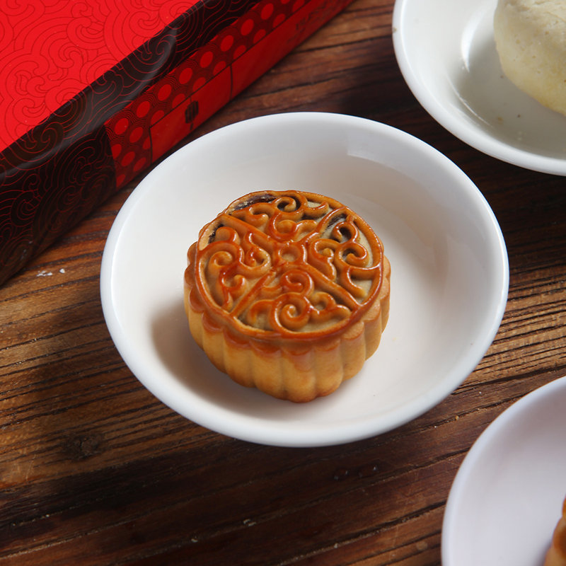 西安饭庄福月月饼礼盒400g苏式清水玫瑰苏式椒盐广式金桔蜜沙广式香芒