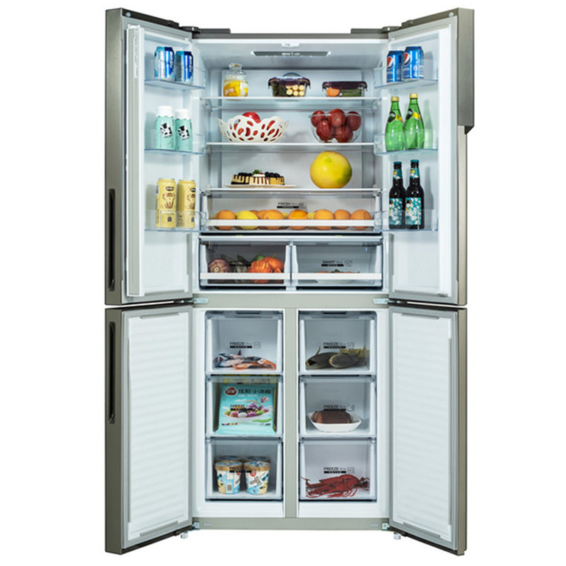 美菱meilingbcd413wup9b烟幕蓝十字对开风冷无霜