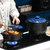 萌可陶瓷煲水立方2.8L煲汤熬粥明火用耐高温砂锅蓝色盖第2张高清大图