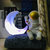 予芃月球宇航员造型无线蓝牙音箱时尚创意登月纪念汽车摆件小夜灯创意礼品金色第8张高清大图