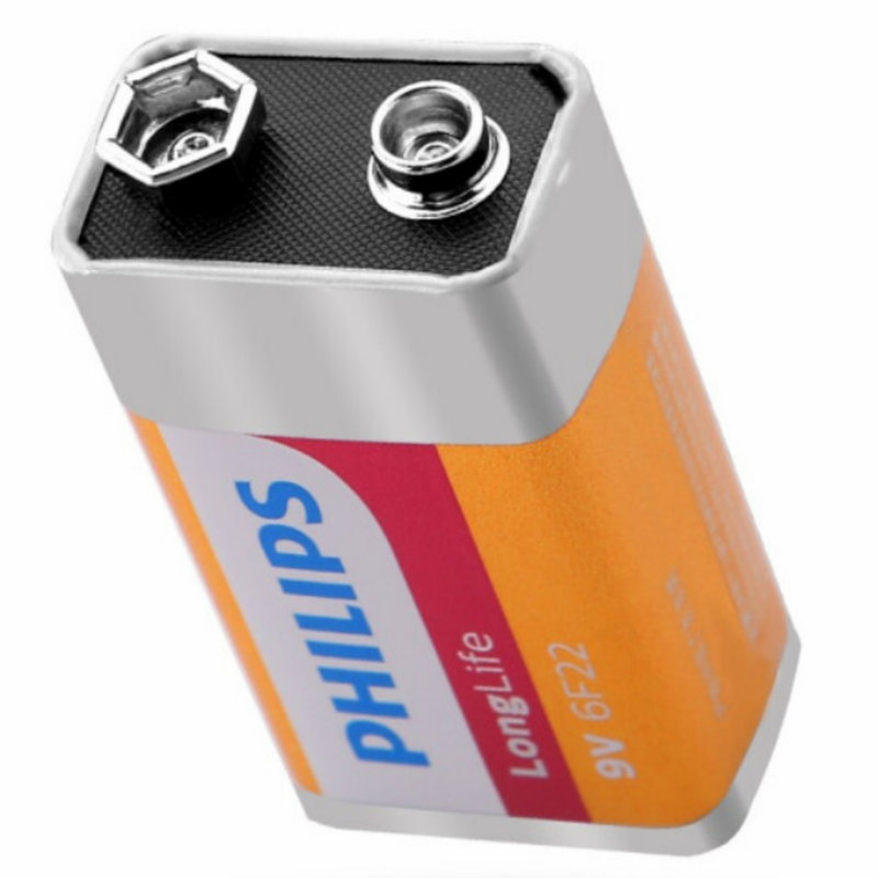 飞利浦9v碳性电池6f22l1b931粒卡装