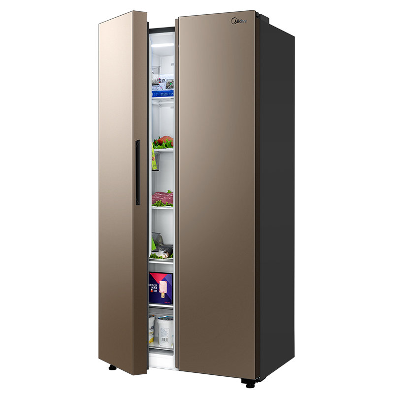 美的midea466升双开门对开家用双变频无霜智能超薄大容量电冰箱bcd466
