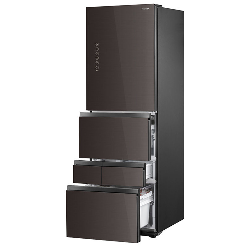 东芝冰箱grrm436wepg2a8墨茶棕多门冰箱急速锁鲜节能低音风冷无霜体感