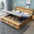 YMSC实木床1.8米床+床垫+2床头柜丨原木色第3张高清大图