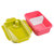 甜厨（TenCook） 940ml彩色系列抽真空保鲜盒 饭盒便当盒 微波炉冰箱可用 苔绿+海棠红 可分隔 TCVSB01316第2张高清大图