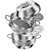 帝伯朗 凯米欧系列钻石纹不锈钢三层蒸锅 28cm第5张高清大图