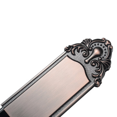 指诺GL59091智能门锁 多种解锁方式 欧式花纹设计 豪华拉手 红古铜