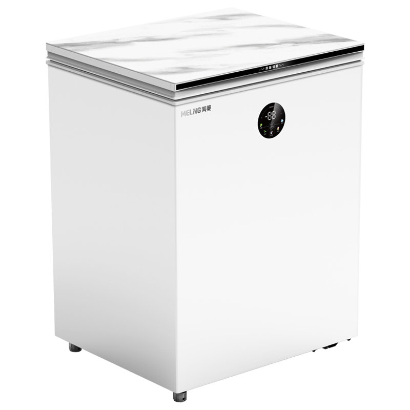 美菱meiling145升玻璃面板单温冷柜bcbd145dteb白色