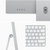 Apple iMac 24英寸 4.5K屏 新款八核M1芯片(8核图形处理器) 8G 256G SSD 一体机 银色 MGPC3CH/A第2张高清大图