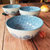 萌可陶瓷时尚日式餐具海浪花纹米饭碗4.5英寸4只碗具套装家用第3张高清大图