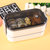 御良材 304不锈钢双层韩式餐盒 分格饭盒 分餐盘 保温防烫餐盒 成人学生便当盒 (白) YB304-CHS-HS2CB第4张高清大图