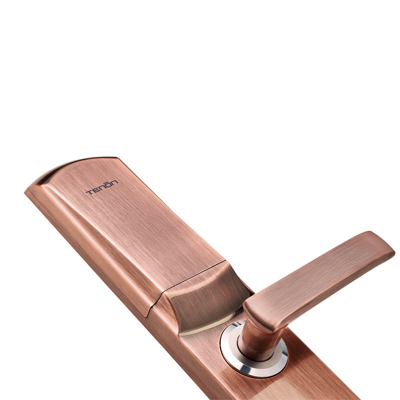 亚太天能指纹锁t6e深红古铜