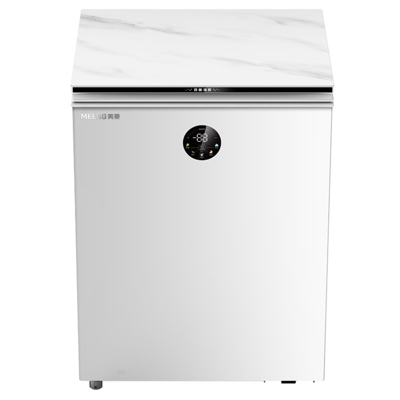 美菱meiling145升玻璃面板单温冷柜bcbd145dteb白色