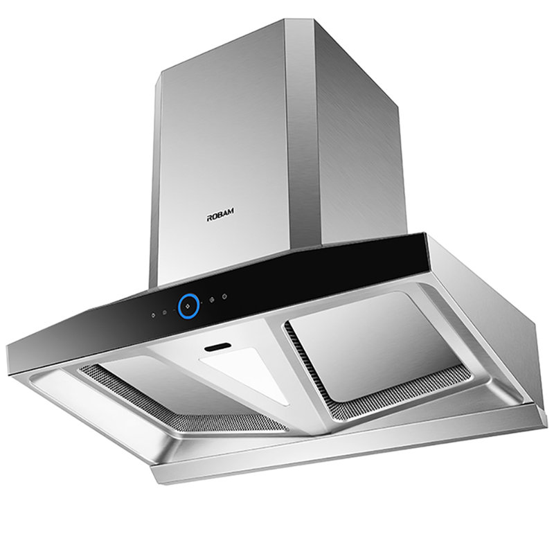 老板robam双腔大吸力1100pa风压26立方大吸力抽油烟机cxw2608235s