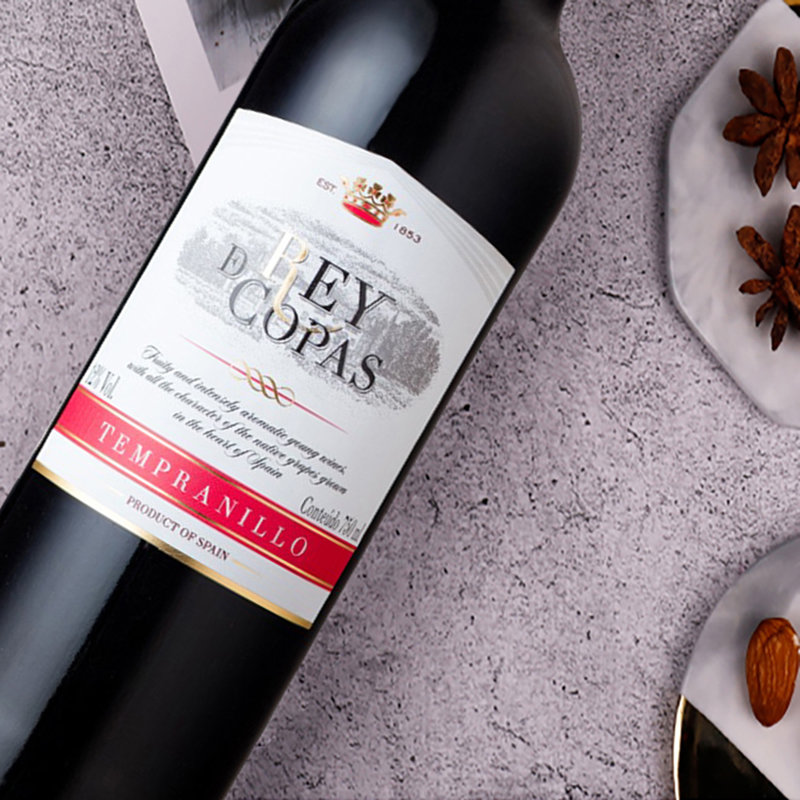 国美自营西班牙拉曼恰reydecopas杯中王红葡萄酒