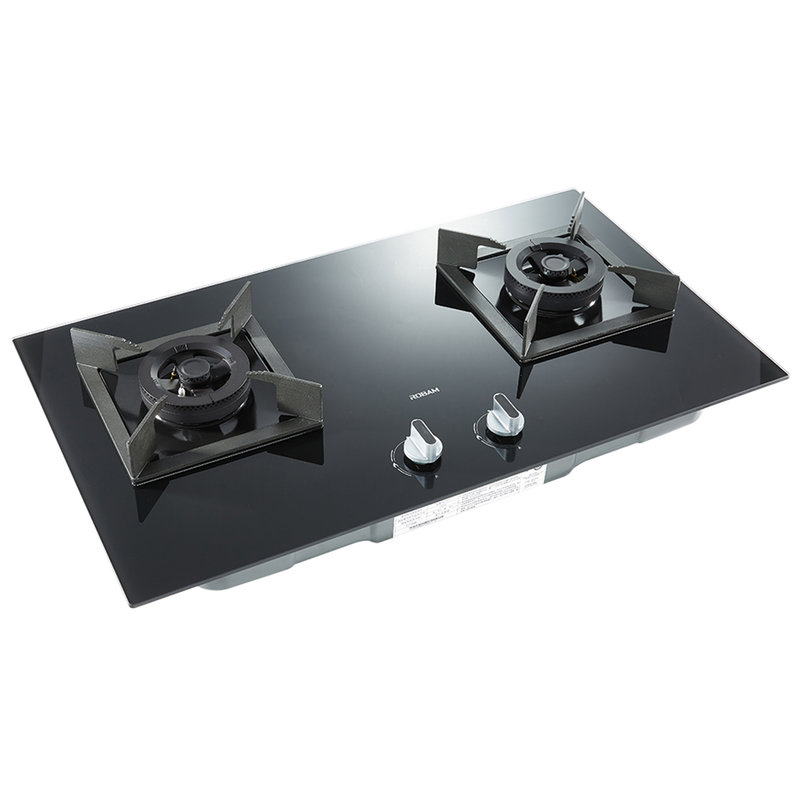 老板robam燃气灶嵌入式天然气灶大火力双眼灶具电子脉冲式灶具全进风