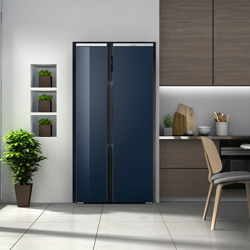 西门子冰箱siemensbcd630wkx63es56ti湖蕴蓝对开门智能动态恒温四大储