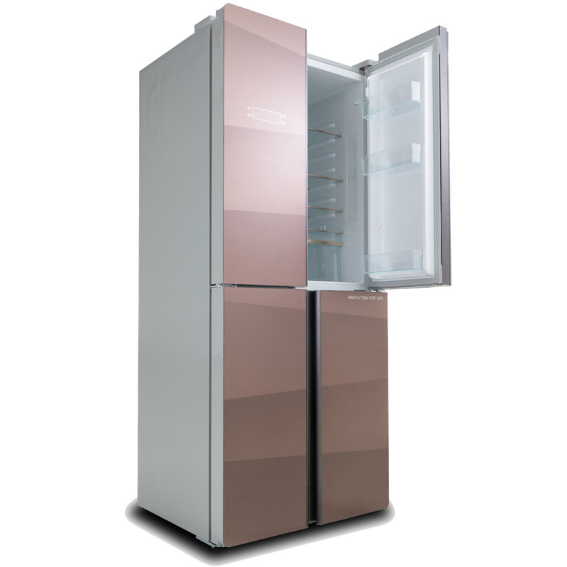 华日冰箱bcd425wdeb月纱咖425升风冷高效变频压缩机节能环保无边框