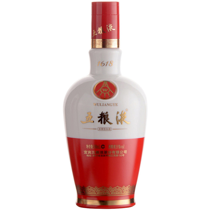 国美自营高粱酒国产五粮液39度1618系列500ml品质保证