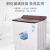 澳柯玛（AUCMA） 10公斤 双缸洗衣机 隐藏式旋钮大容量 钢化玻璃面板 XPB100-3158S 玫瑰金