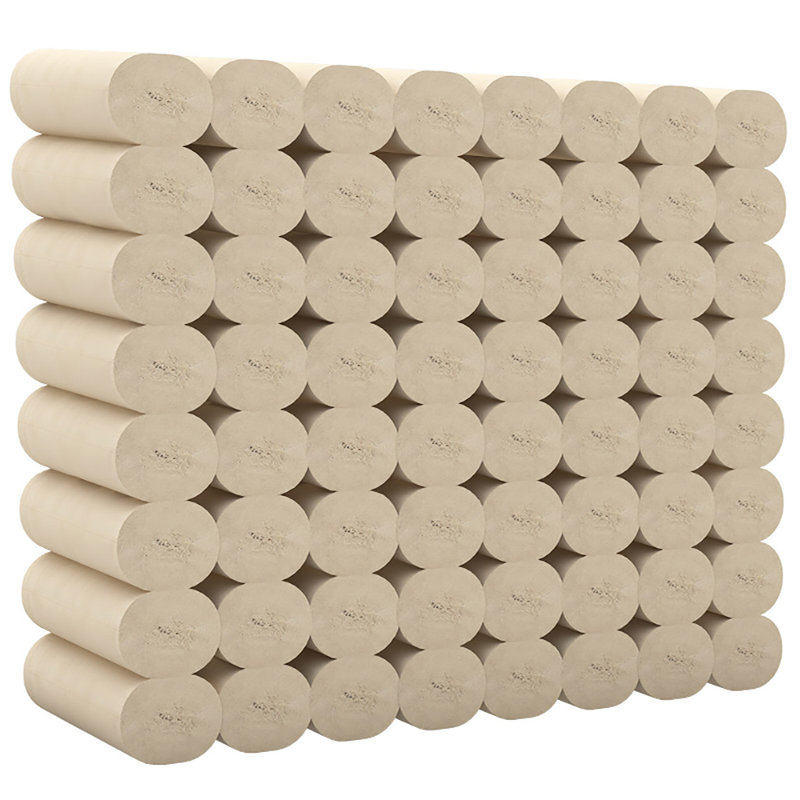 缘点竹浆本色900g卷纸141mm115mm36家用常备实芯耐用