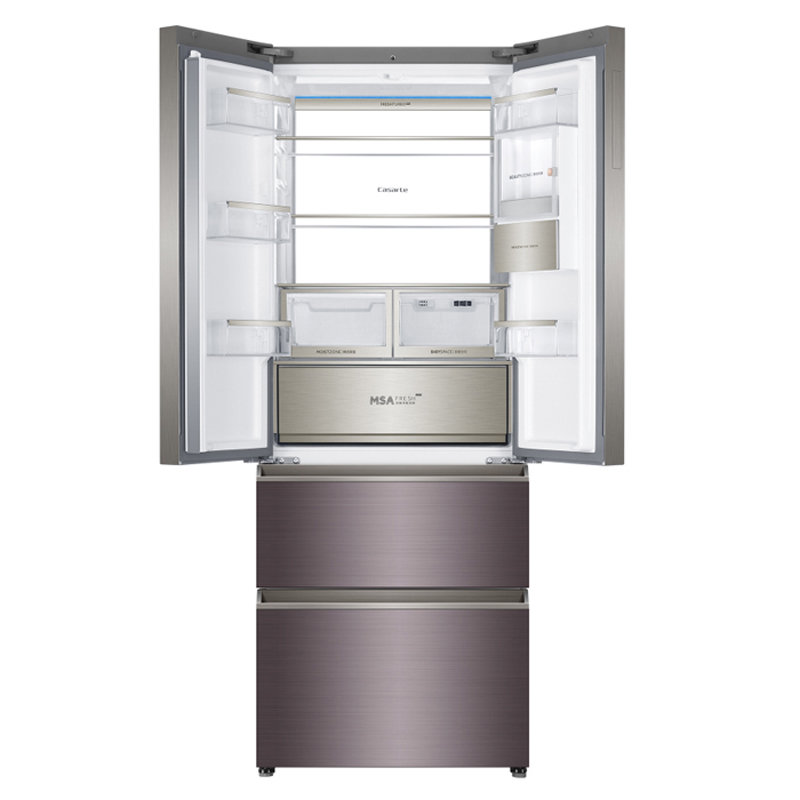 卡萨帝casarte500立升法式四门冰箱健康管家bcd500wdctu1极光紫