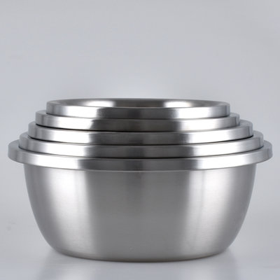 富尔兴金尊304不锈钢盆子加厚加深大调料缸圆形汤盆打蛋洗菜盆和面盆三件套20cm24cm28cm