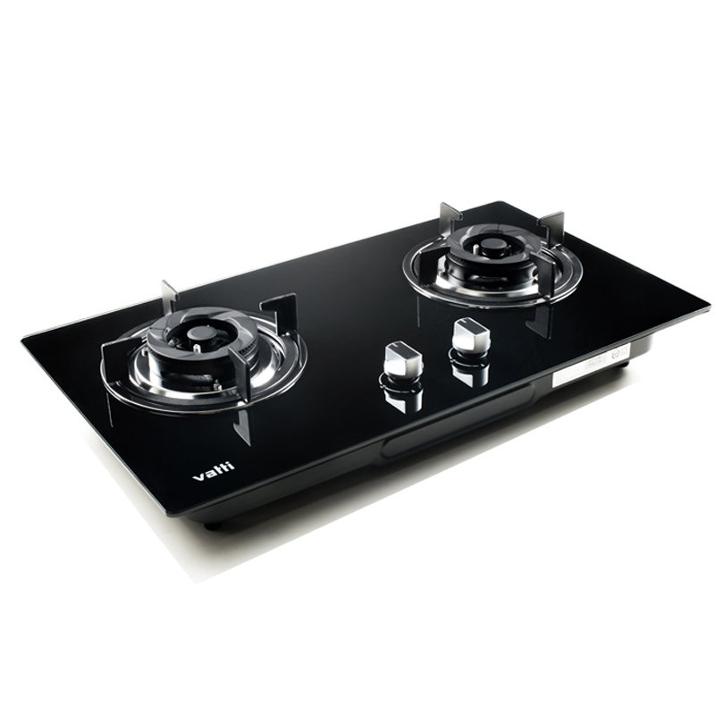 华帝vattijztb8203b燃气灶台嵌两用灶具家用双眼灶防爆黑镜面板一级