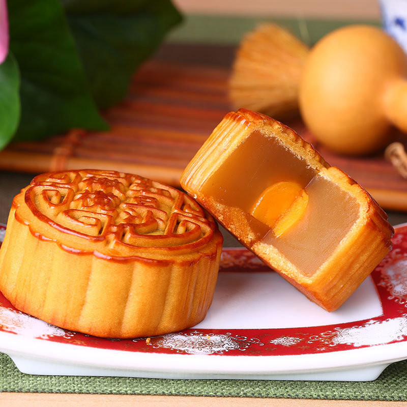 仿膳金龙望月礼盒月饼八块装640g