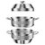 帝伯朗 凯米欧系列钻石纹不锈钢三层蒸锅 28cm第6张高清大图