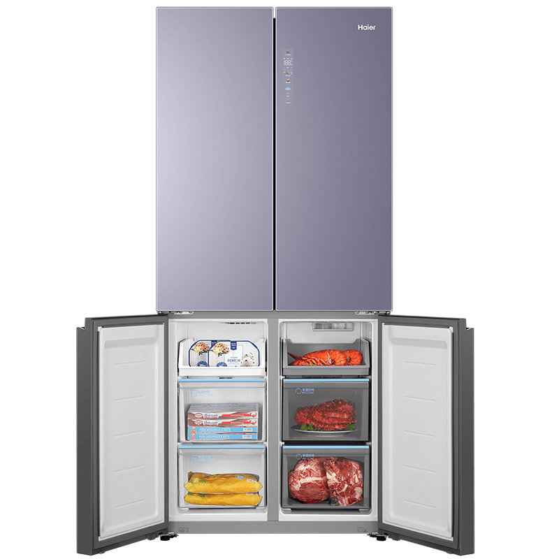 海尔haier515升十字对开门冰箱风冷变频全空间保鲜阻氧干湿分储epp超