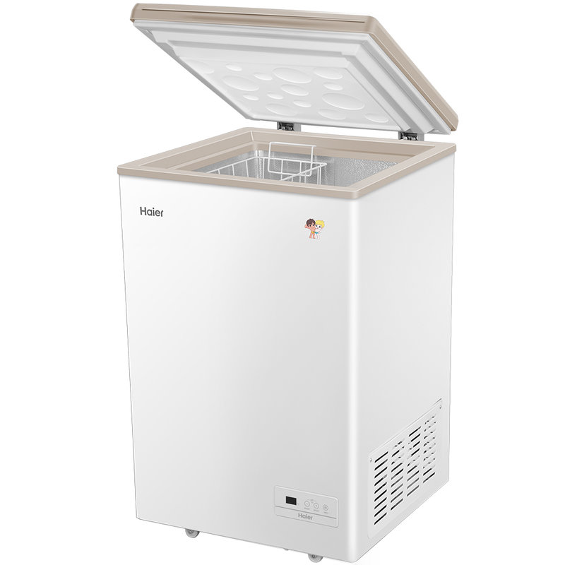 海尔(haier)bc/bd-103he 103升冷柜 超薄彩晶小富豪 气悬浮减霜 家用