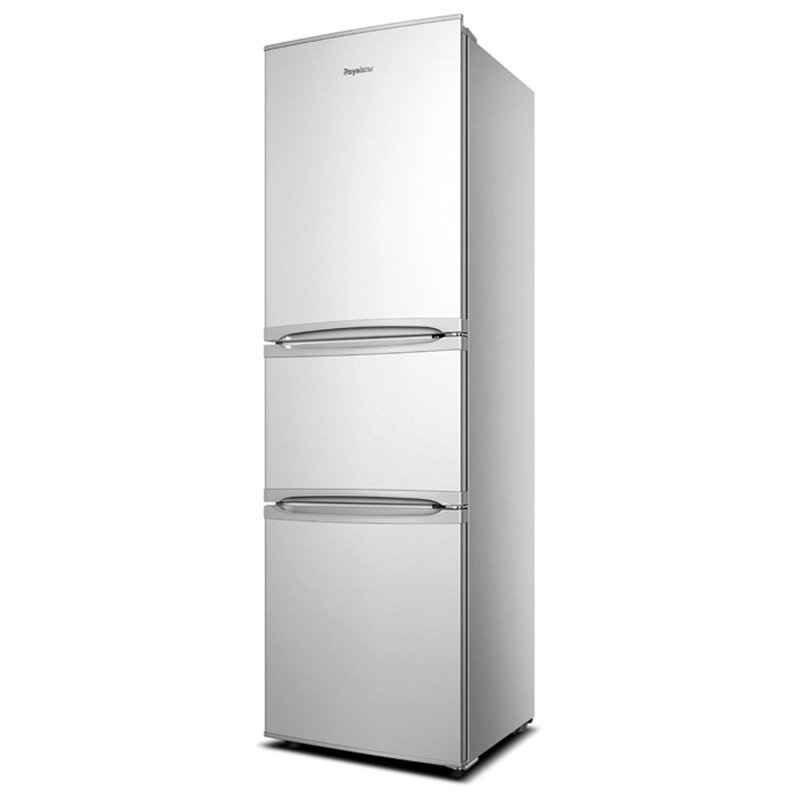 荣事达royalstar家用电冰箱中门软冷冻低音保鲜家用三开门大冰箱银色